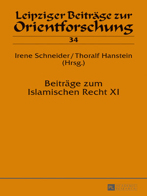 cover image of Beiträge zum Islamischen Recht XI